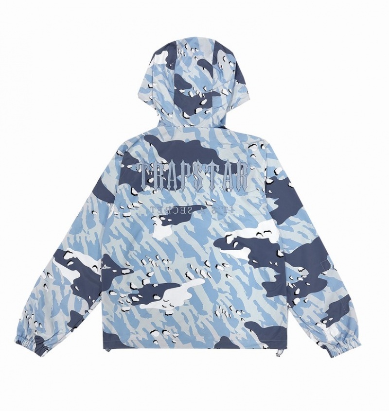 Blue / Camo Trapstar Decoded Camo Men\'s Jackets | LUANBK-953