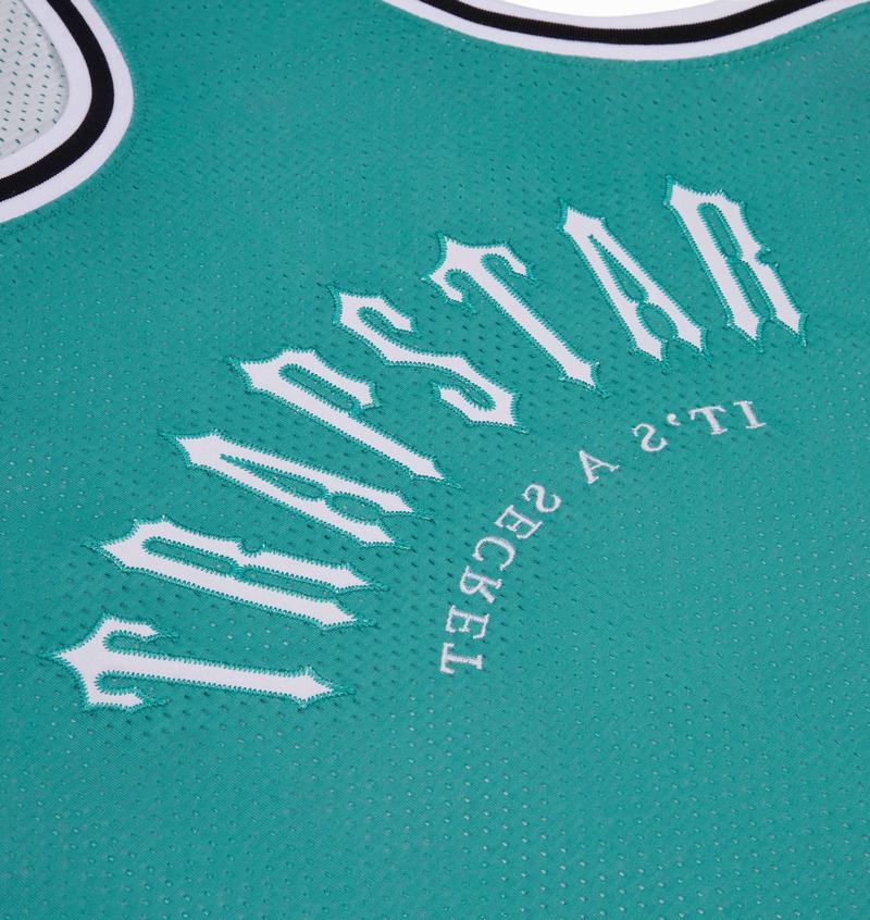 Blue / White Trapstar Irongate Arch Basketball Vest Men's T Shirts | XCWTAS-872