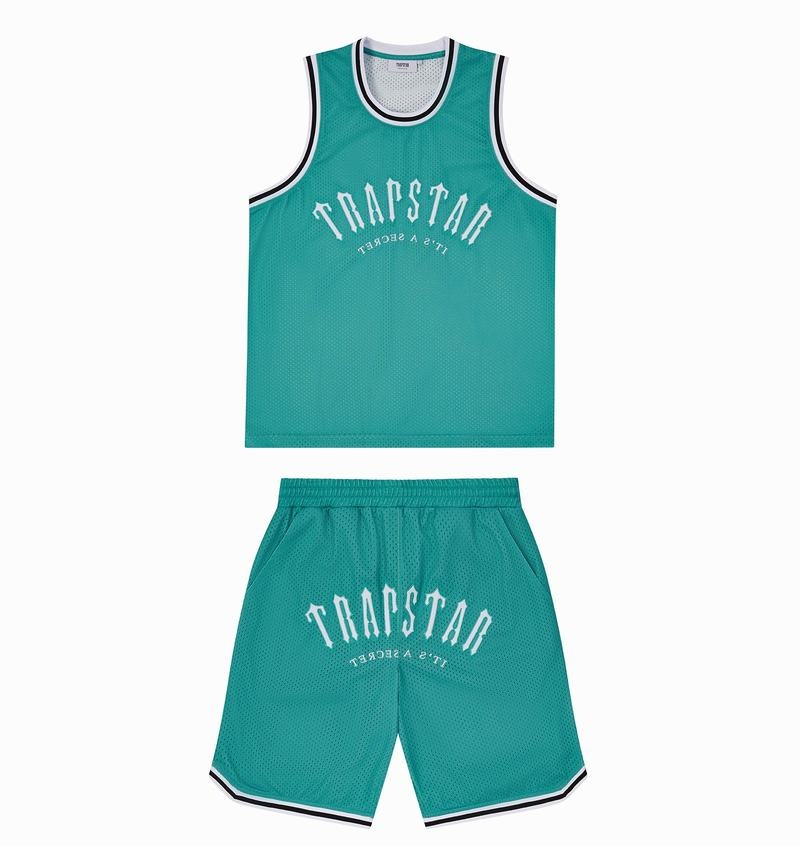 Blue / White Trapstar Irongate Arch Basketball Vest Men's T Shirts | XCWTAS-872