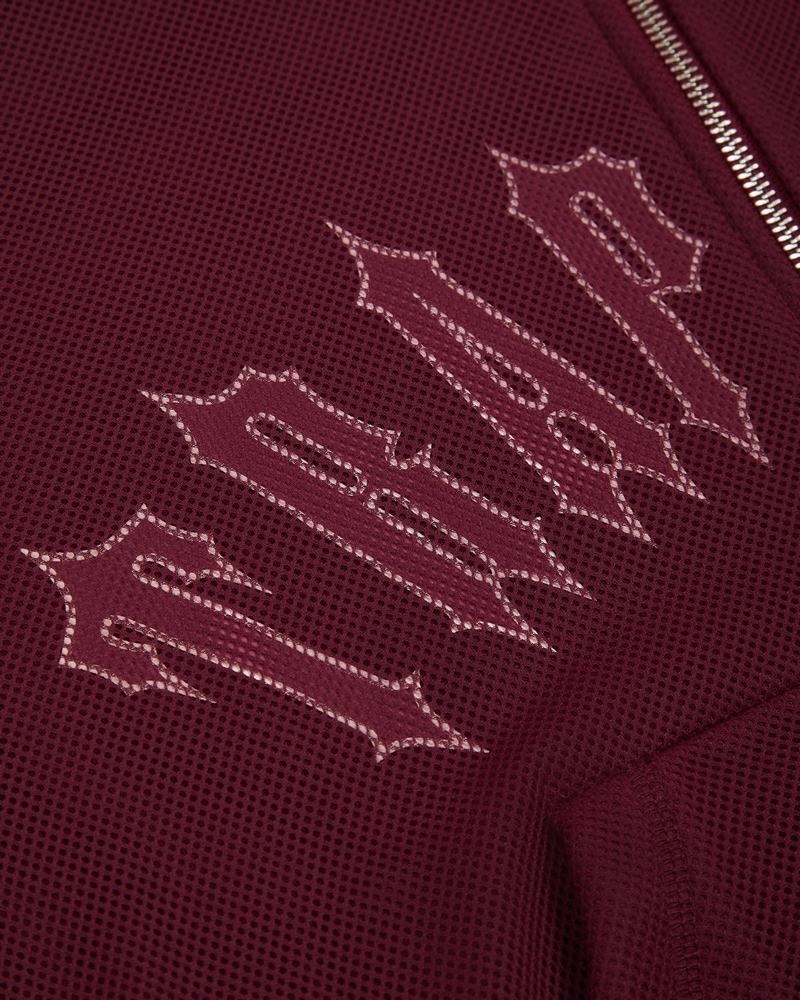 Burgundy Trapstar Mesh Irongate Arch Hoodie Women's Tracksuits | IOLFJY-925