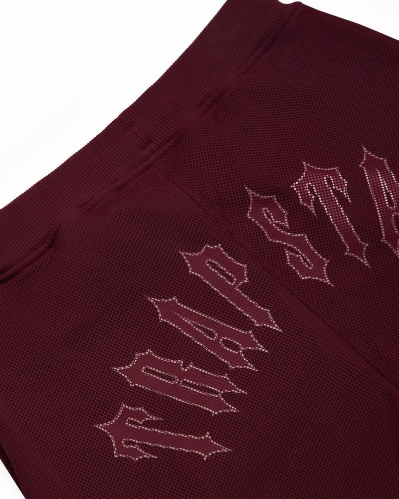 Burgundy Trapstar Mesh Irongate Arch Joggers Women's Tracksuits | MEKGRF-058