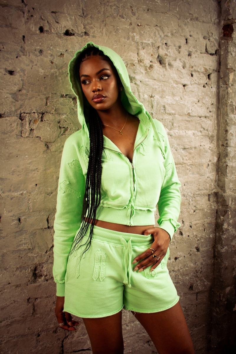 Green Trapstar Irongate Arch Applique Short Women's Tracksuits | JMFCGA-843