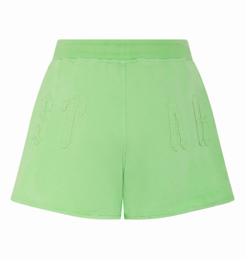 Green Trapstar Irongate Arch Applique Women's Shorts | VJHYTM-132