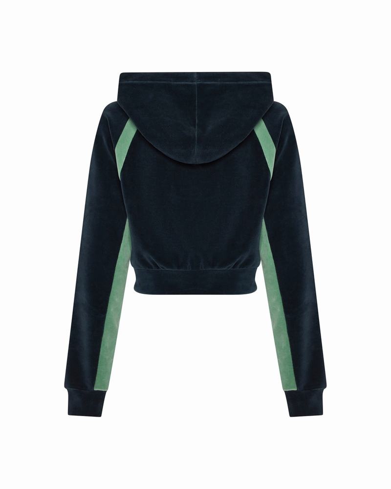 Green Trapstar TS-Star Velour Hoodie Women's Tracksuits | POEUIW-631