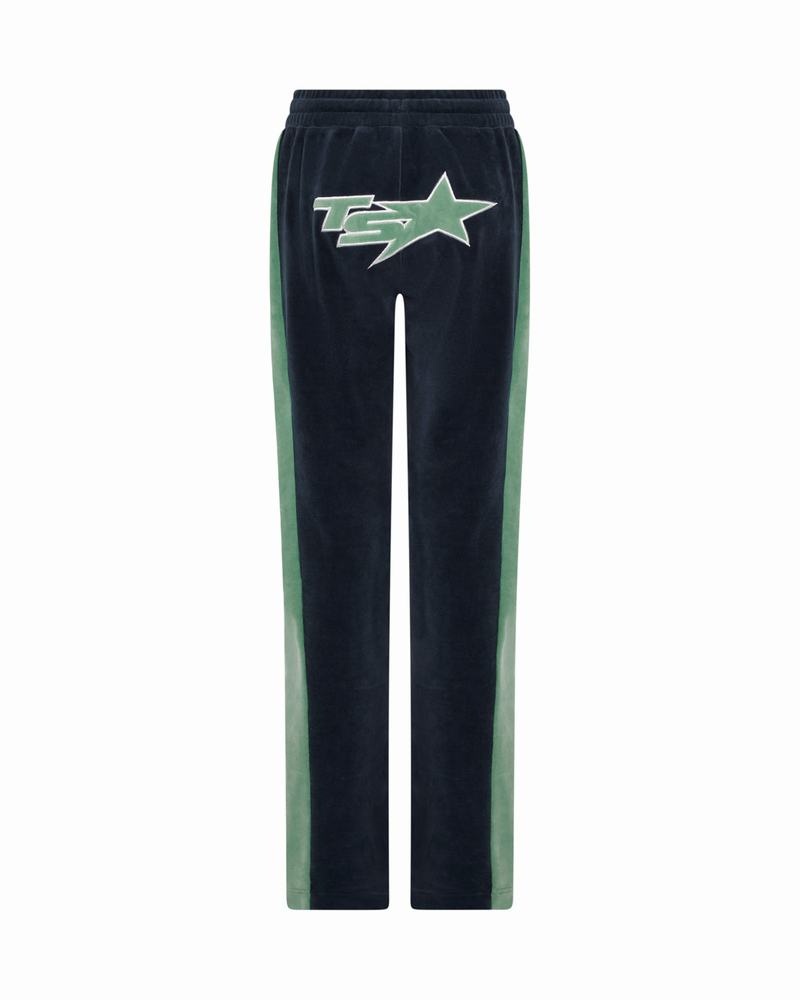 Green Trapstar TS-Star Velour Women\'s Pants | KRTGQP-751