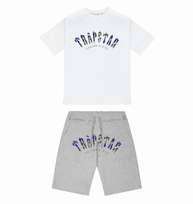 Grey Trapstar Irongate Arch It’s A Secret Shorts Men's Sets | PYFTHU-349