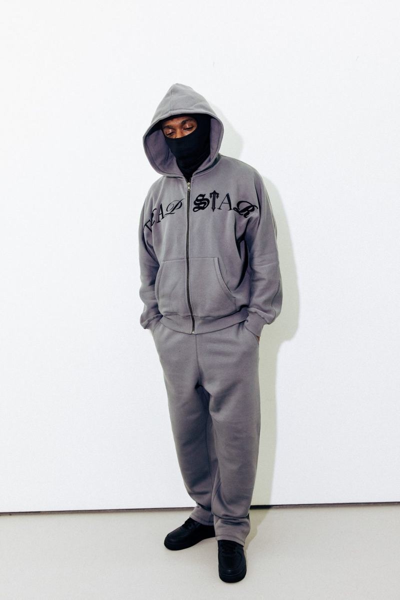 Grey Trapstar Script Zip Hoodie Men's Tracksuits | YEWPXS-739