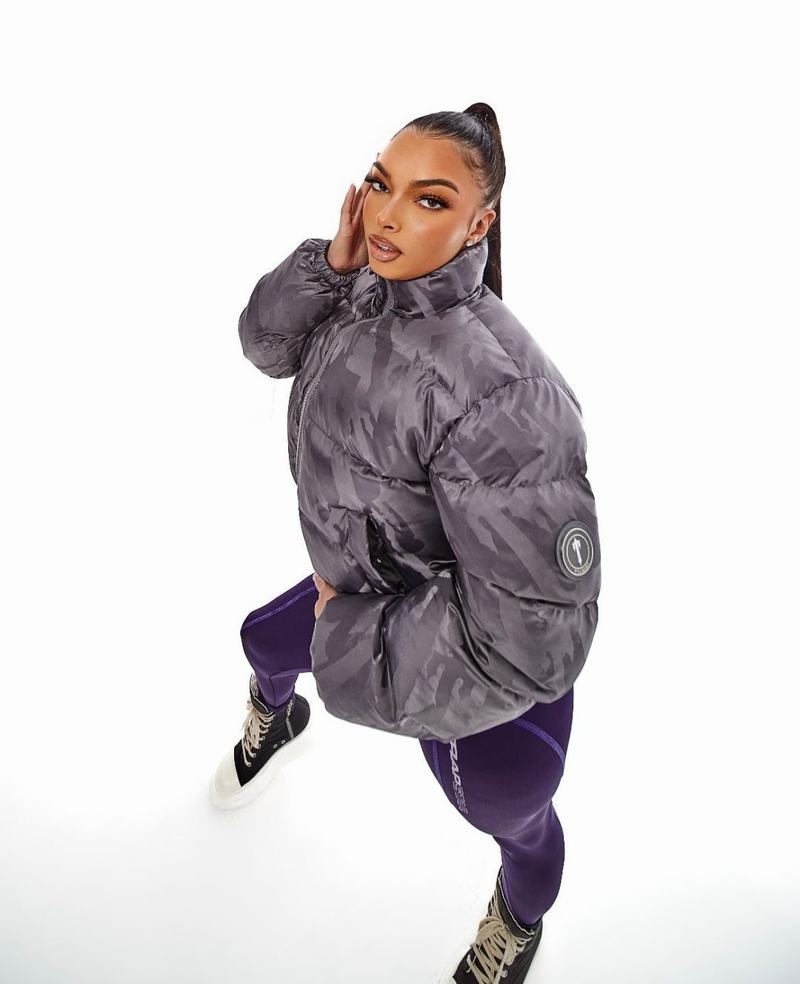 Grey Trapstar T Jacquard Puffer Women's Jackets | JLGVXT-946