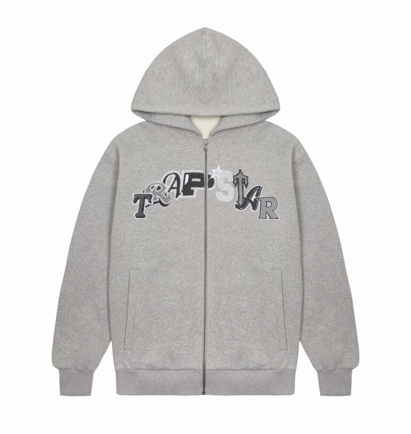 Grey Trapstar Wildcard Chenille Hoodie Men's Tracksuits | VQUKDL-721