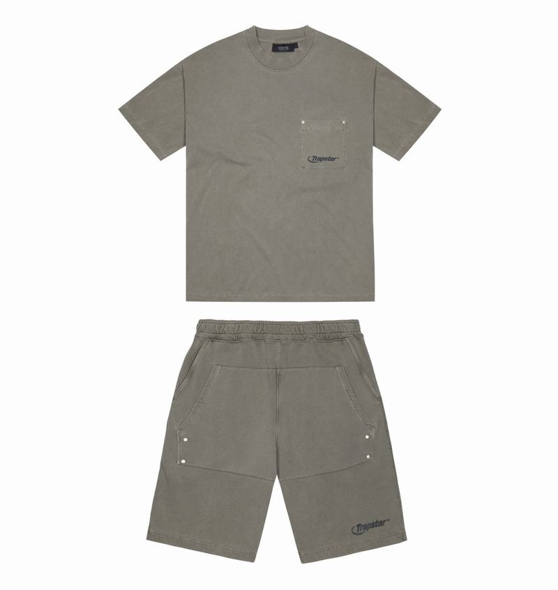 Khaki Trapstar Hyperdrive Reinforced Rivet Men's Shorts | HKTOJR-756