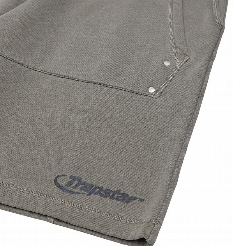 Khaki Trapstar Hyperdrive Reinforced Rivet Men's Shorts | HKTOJR-756