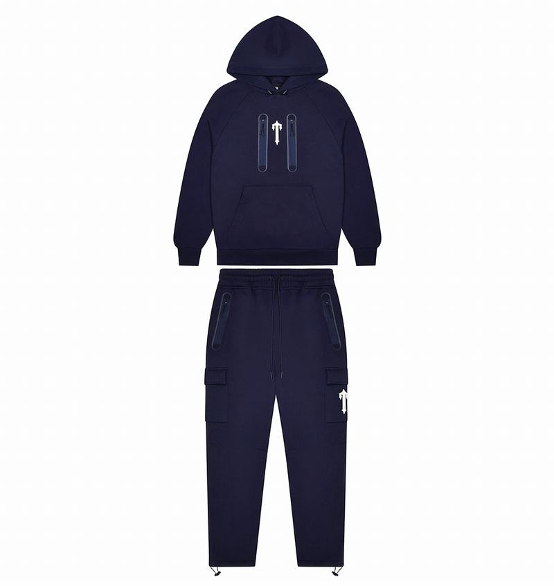 Navy Trapstar Irongate T Trap Fleece Men's Tracksuits | MZVDGC-394