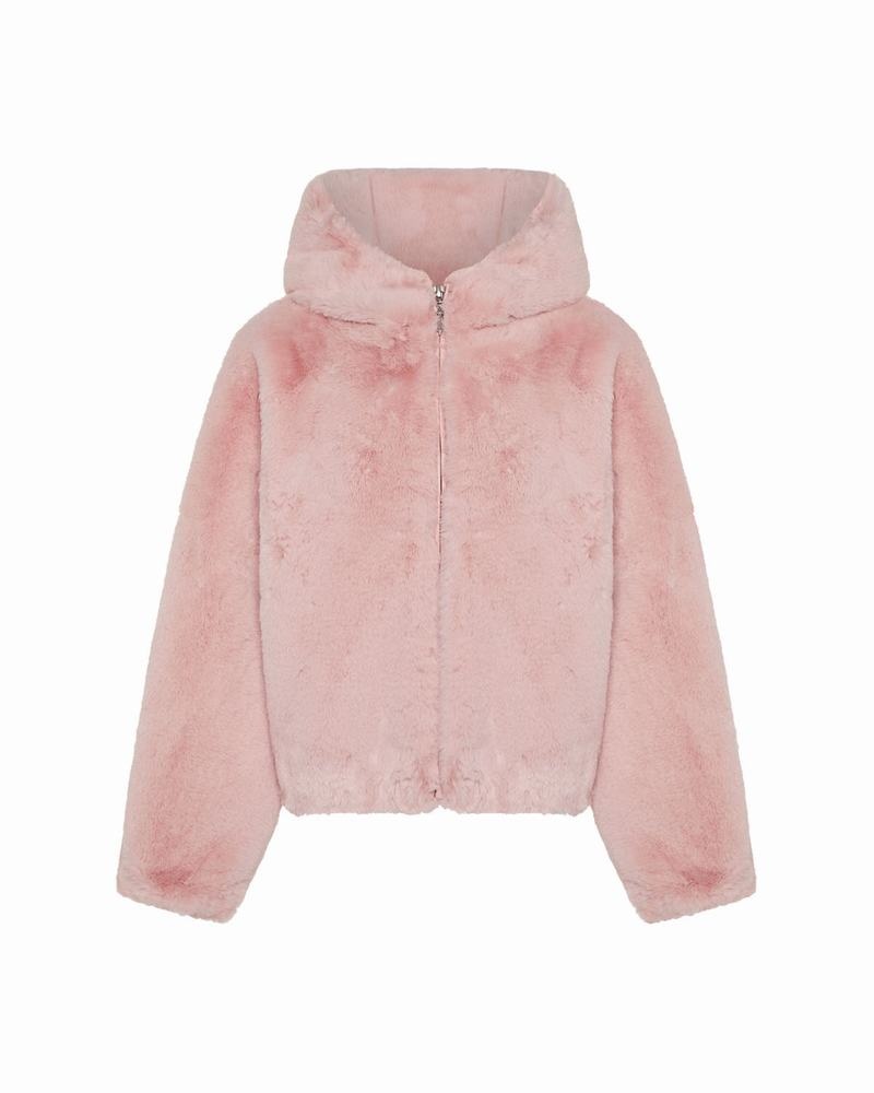 Pink Trapstar Irongate T Fur Coat Women's Jackets | PMJCOH-496