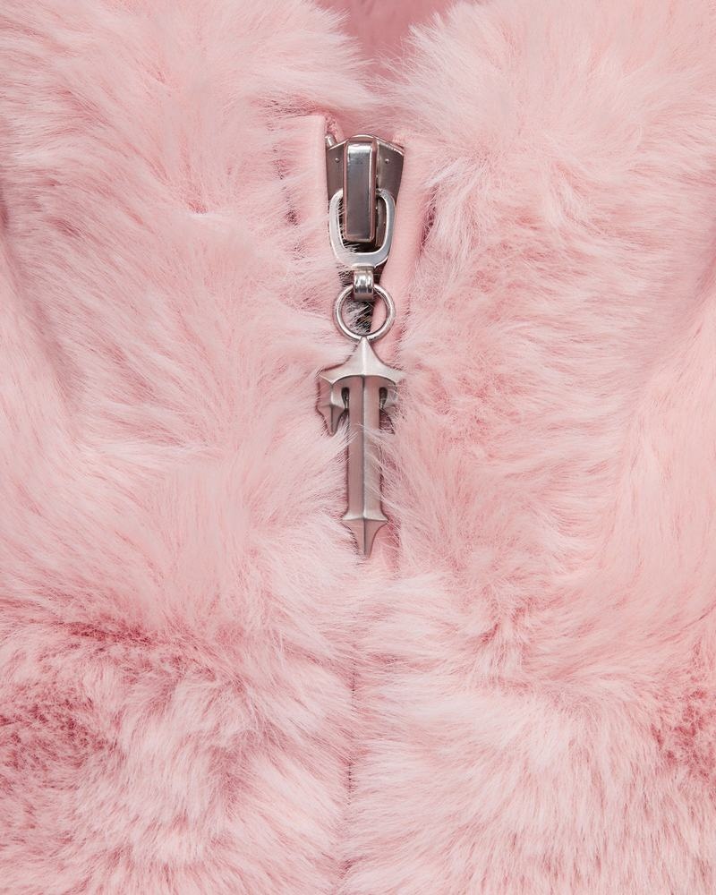 Pink Trapstar Irongate T Fur Coat Women's Jackets | PMJCOH-496