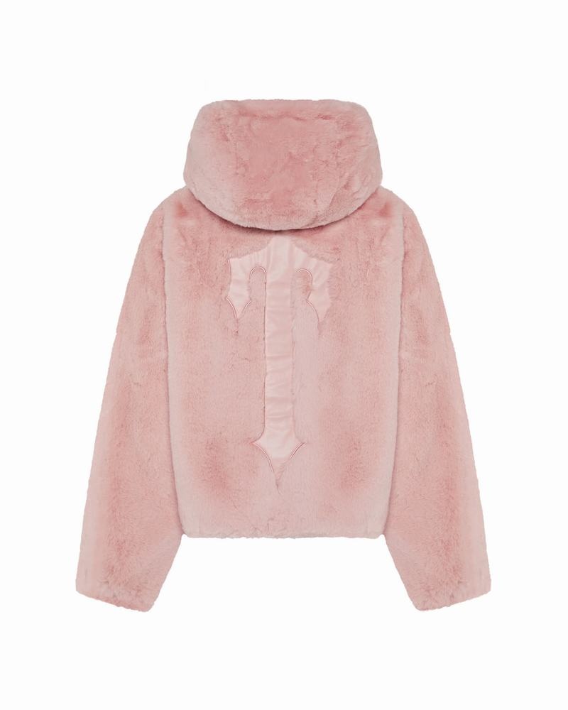 Pink Trapstar Irongate T Fur Coat Women\'s Jackets | PMJCOH-496