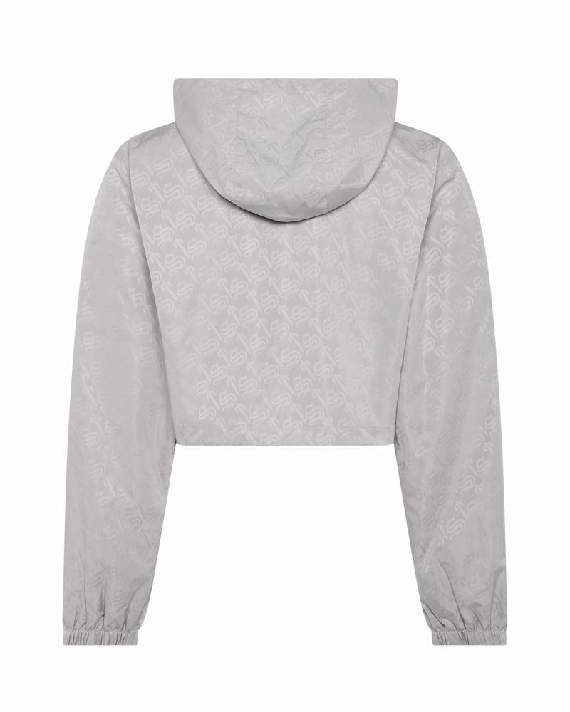 Silver Trapstar Monogram Windbreaker Women's Jackets | OMSHYI-054