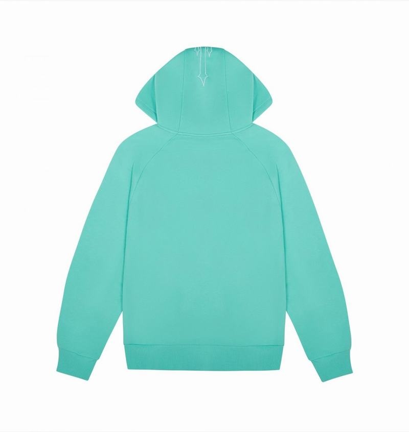 Turquoise Trapstar Chenille Decoded 2.0 Hoodie Men's Tracksuits | MEHVAJ-089