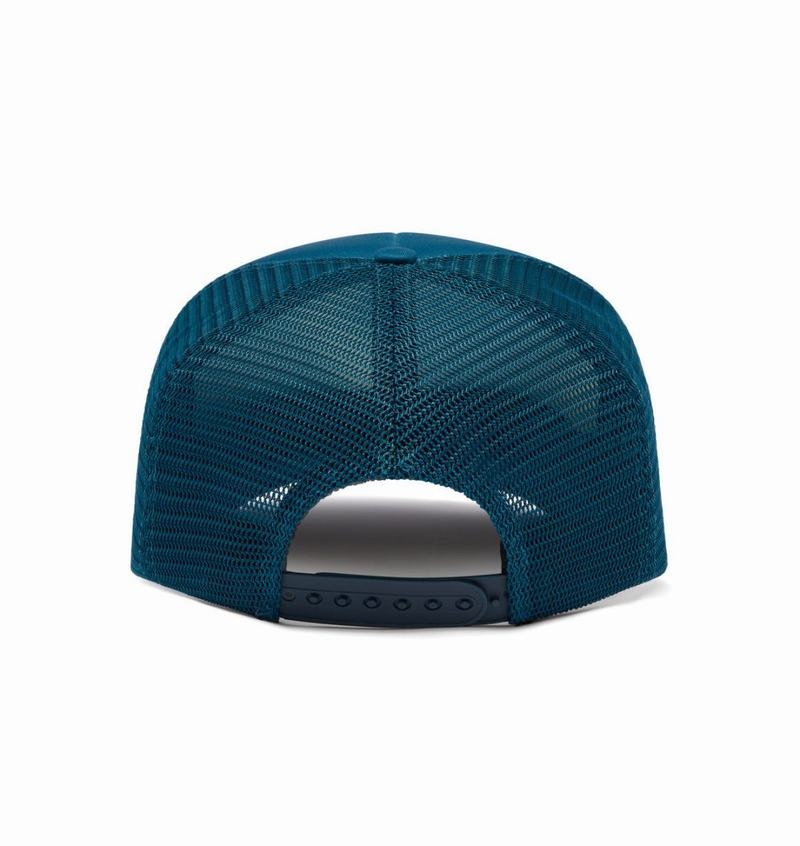 Turquoise / White Trapstar Hyperdrive Blur Trucker Men's Caps | HWJIQS-839