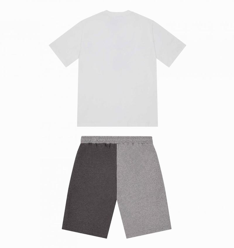 White Trapstar Arch Shooters Shorts Men's Sets | DAFUTZ-015