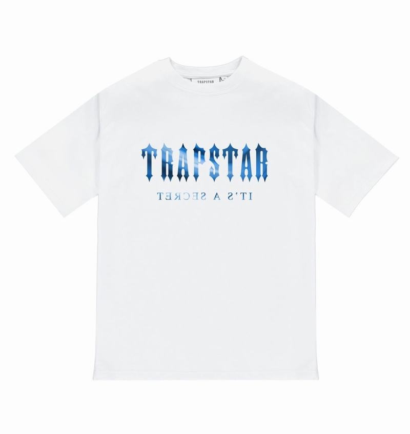 White Trapstar Decoded Tee Men's T Shirts | NQFYXO-396