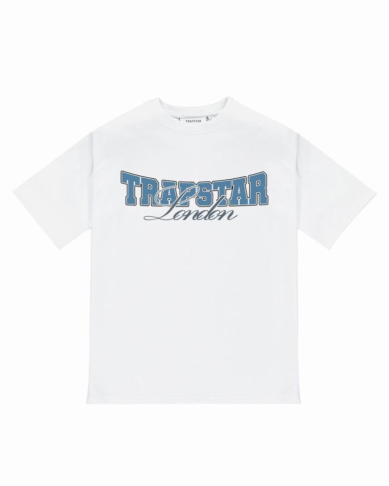 White Trapstar Drop Out Tee Men\'s T Shirts | UNEWSY-175