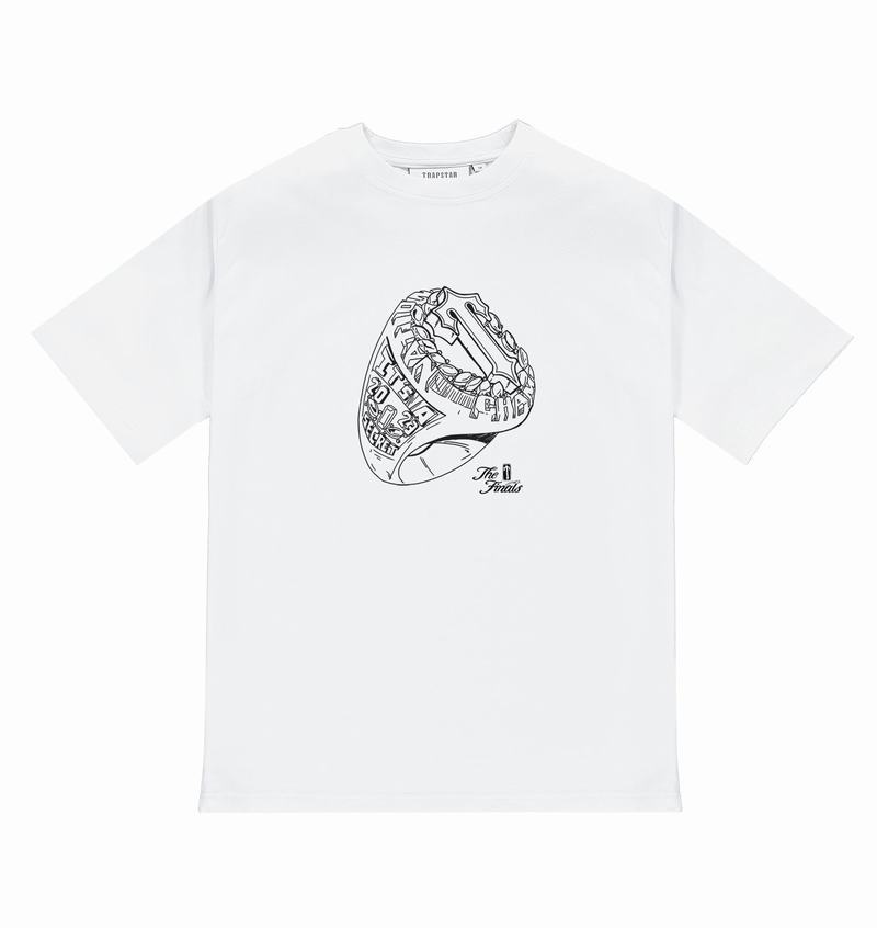 White Trapstar Game Time Tee Men's T Shirts | CFVXJI-207