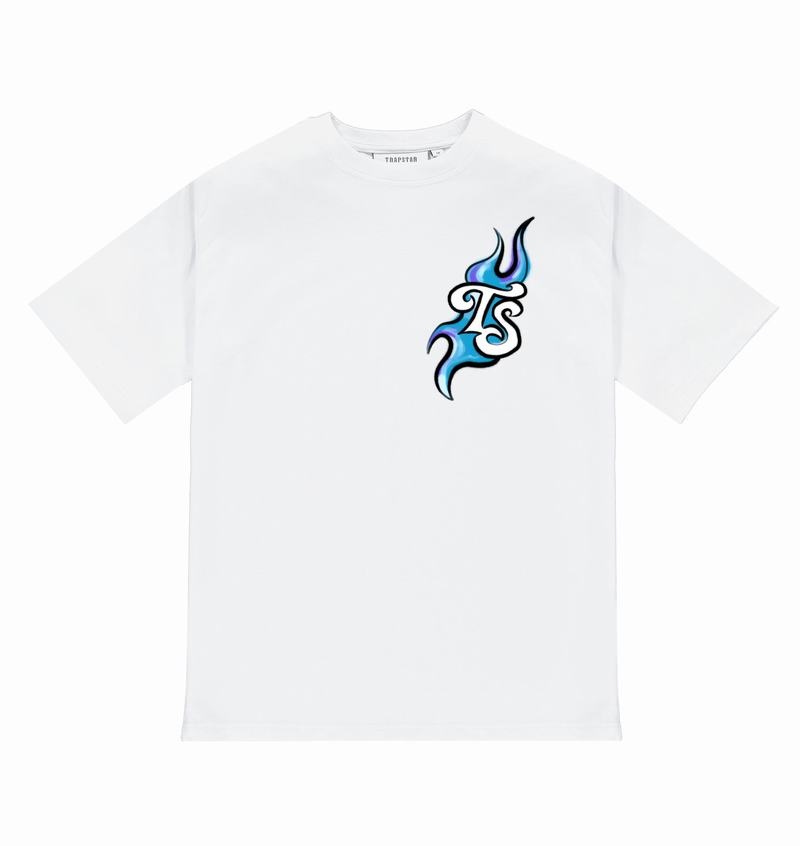 White Trapstar Trail Blaze Tee Men's T Shirts | EOVHLC-697